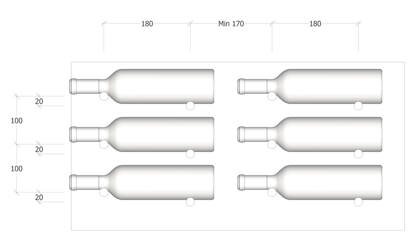 Wine Display Pins Black | Label Facing Wall Mount Holders