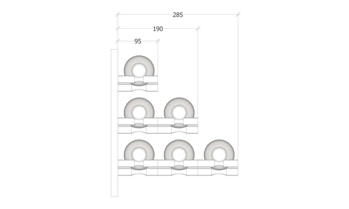Wine Display Pins Silver | Label Facing Wall Mount Holders