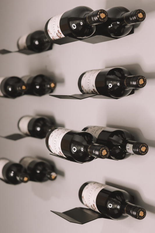 Wine Cradle Max Wall Mount | 2 Bottle Display Black - 10 Pack