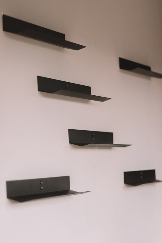 Wall Mounted Wine Cradle 2 Bottle | Black Aluminum Display - 10 Pack