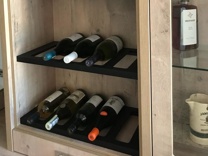 the Wine shelf (cork-facing-shelves)