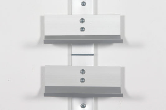 Wine Cradles 10 Bottle Set | Wall Mounted Silver Display Holders