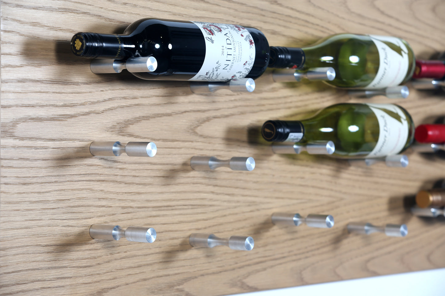 Wine Display Pins Silver | Label Facing Wall Mount Holders
