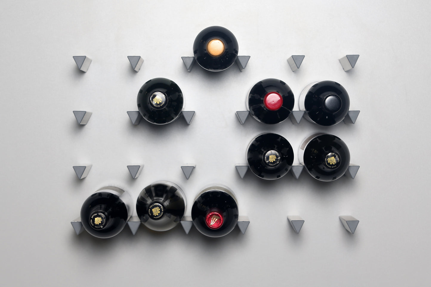 Wine Storage V Pins Silver | Cabinet Mount Display Holders