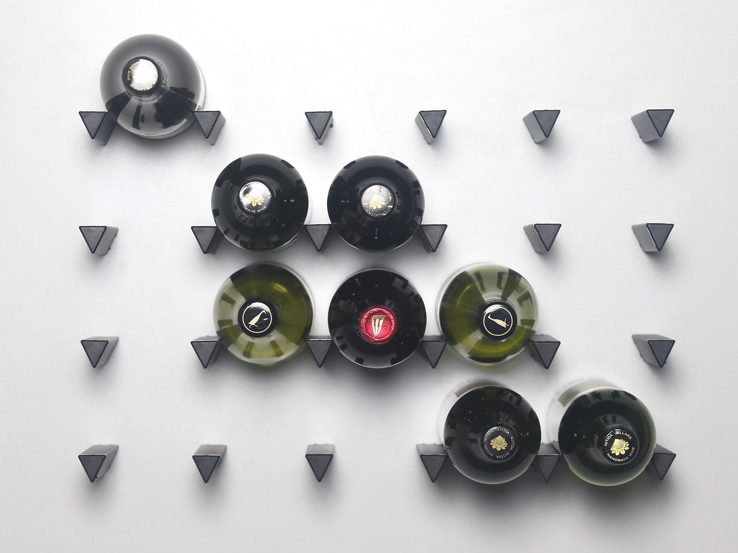 Wine Storage V Pins Black | Cabinet Mount Display Holders
