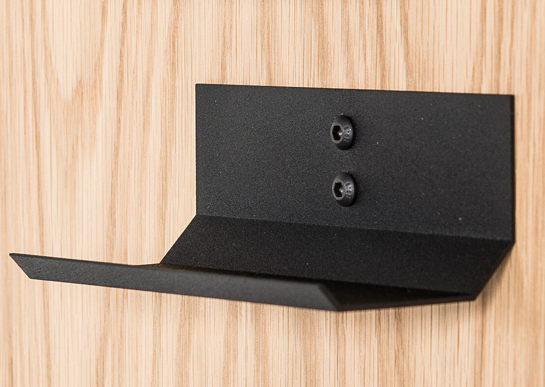 Wine Cradles 10 Bottle Set | Wall Mounted Black Display Holders