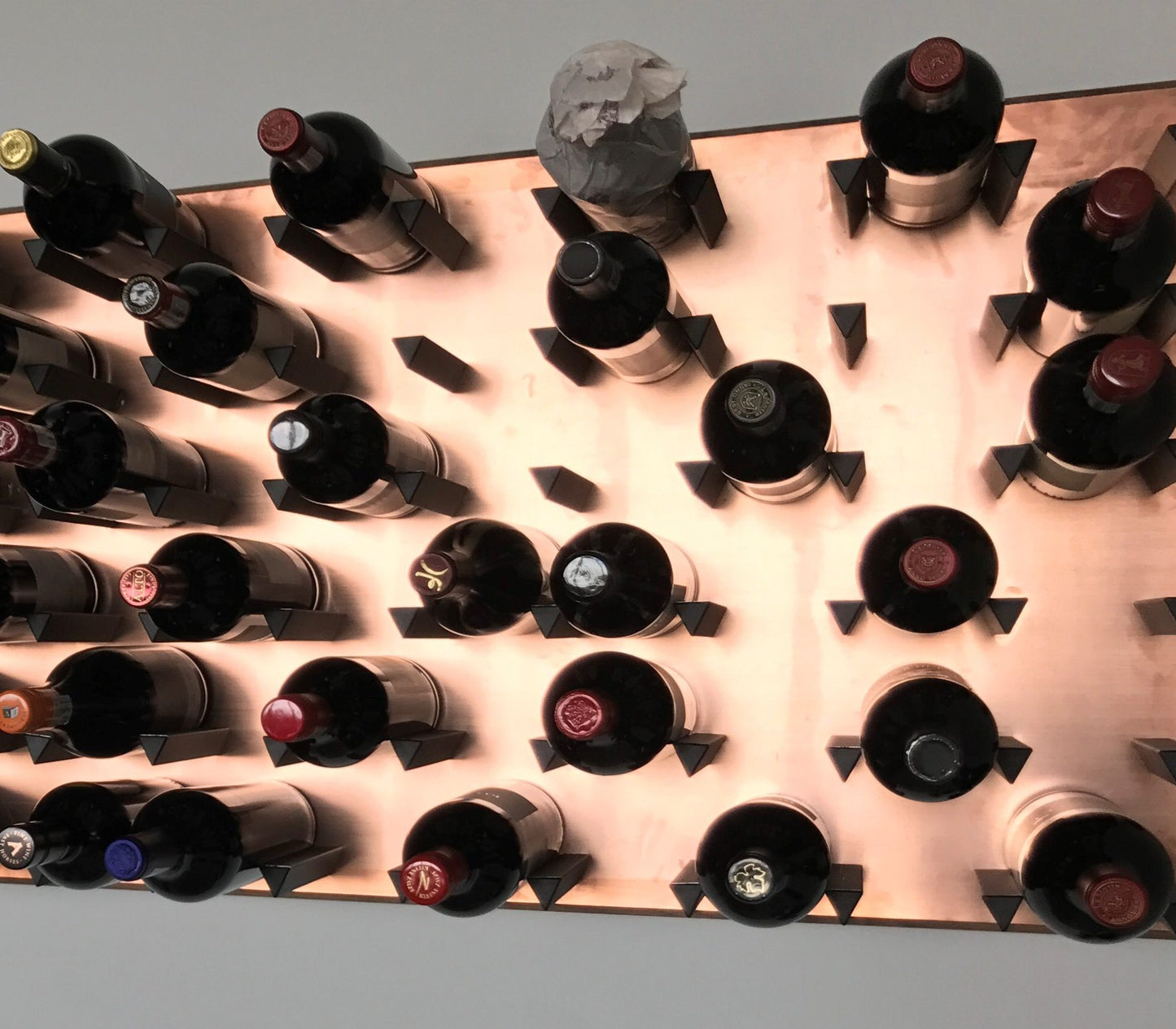 Wine Storage V Pins Black | Cabinet Mount Display Holders