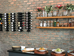 Wall Mounted Wine Rack 7 Bottle Display