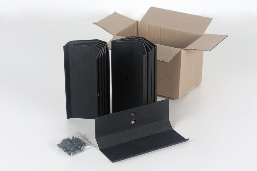 Wine Cradles 10 Bottle Set | Wall Mounted Black Display Holders