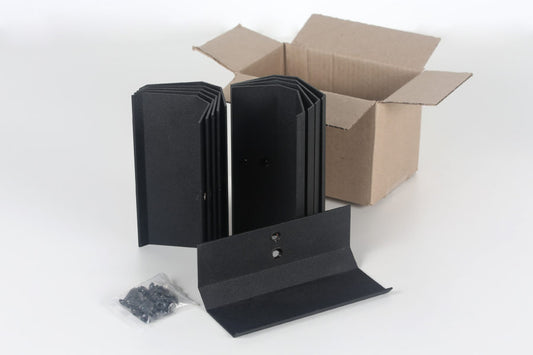 Wine Cradles 10 Bottle Set | Wall Mounted Black Display Holders